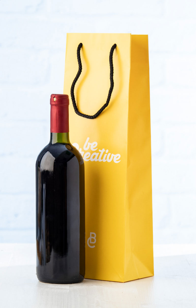 custom made paper shopping bag, wine - Image 5